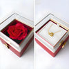 Forever Rose Box &amp; gegraveerde hartketting